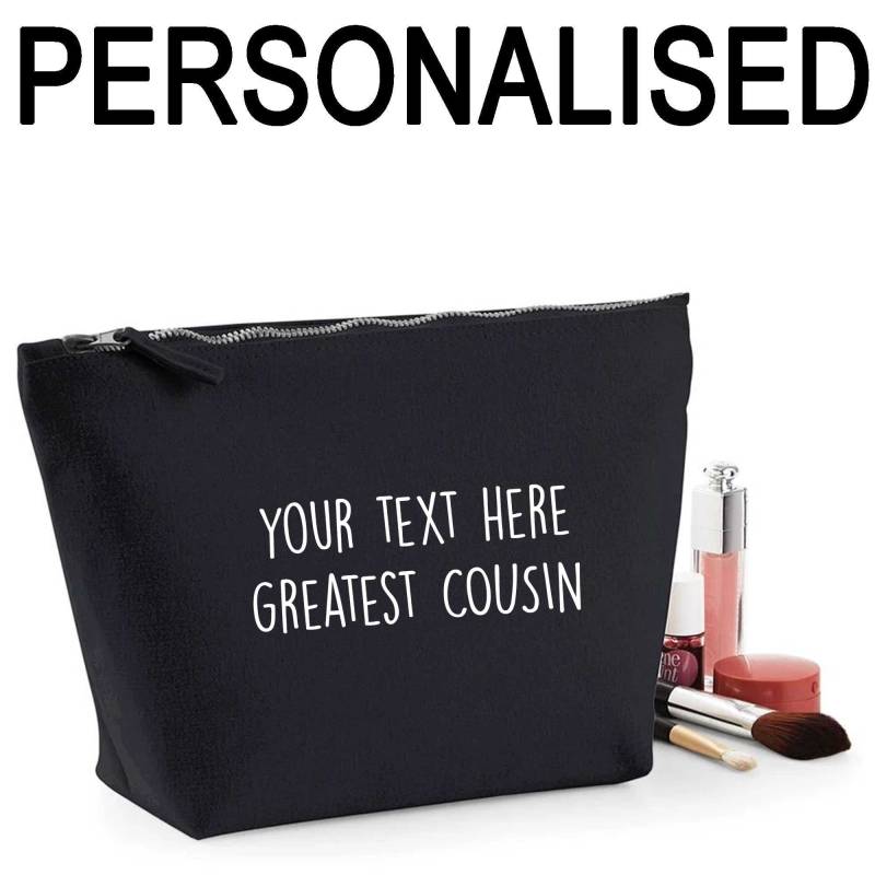 Größter Cousin Personalisierte Frauen Make Up Bag Makeup Fall Danke Geschenk von shaniztoons