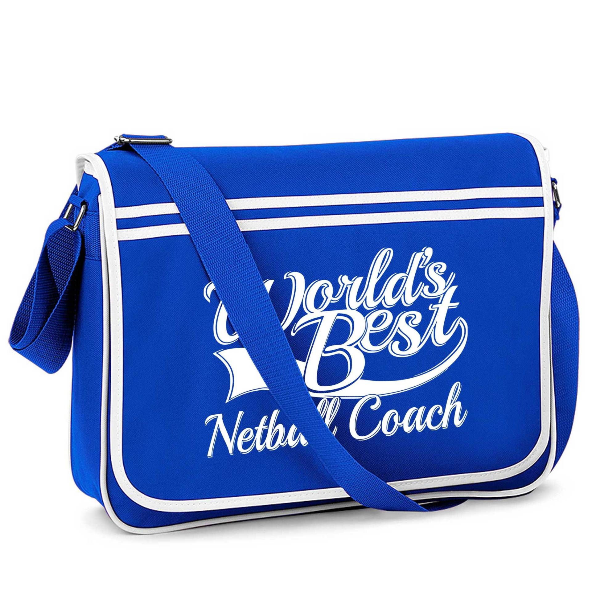 Netball-Coach Gift Retro Messenger Bag von shaniztoons
