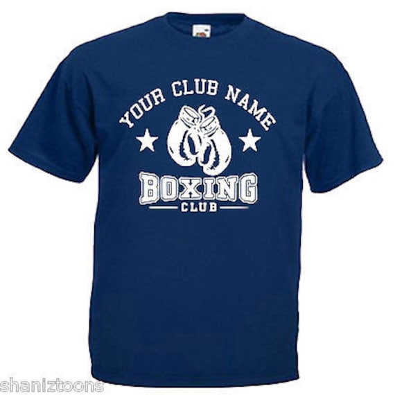 Personalisierte Boxing Club Boxer Erwachsene Herren-T-Shirt 12 Farben Größe S - 3xl von shaniztoons