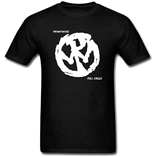 Men's Pennywise Band Short Cotton T Shirt Black XL von shanjia