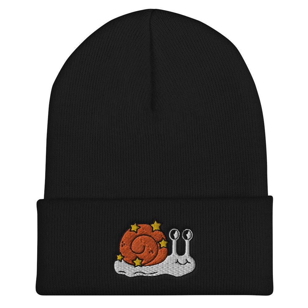 Snailed It Niedliche Schnecke Cartoon Zeichnung Kunst Positivität Motivation Beanie Mütze Bestickt von shaprint