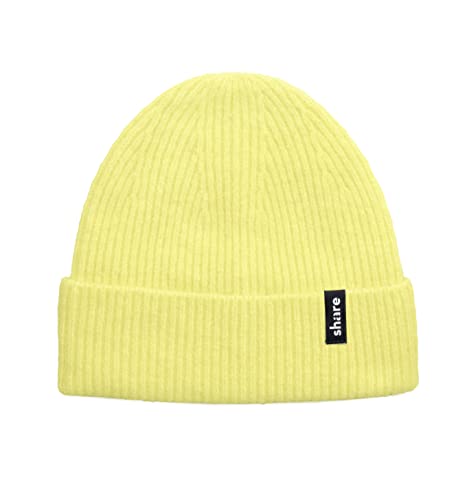 share Unisex AW 22/23 Beanie-Mütze, Happy Lemon, one_Size von share