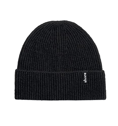 share Unisex AW 22/23 Beanie-Mütze, Strong Black, one_Size von share