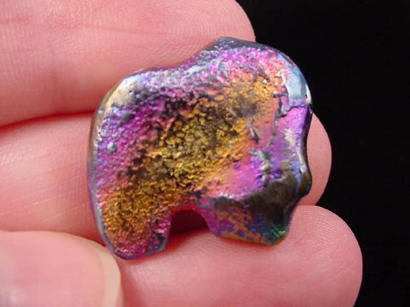 Seltsam Seltene Titan Polymorphen Rosa Orange Regenbogen Schmuck Nugget Exemplar Oder Sie Wählen in Gold Silber Anhänger Tp-87 Vorgenommen Werden von sharkman123