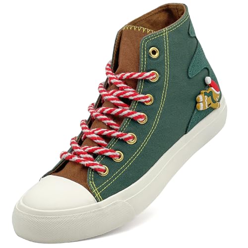 Canvas Schuhe für Frauen Männer Sneaker Mode High Low Tops Weihnachtsschuhe Klassische Casual Tennis Laufen Gehen Santa Schuhe Unisex von sharllen