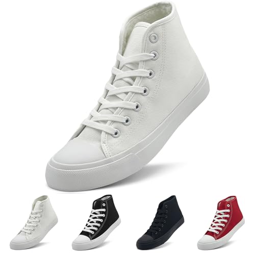 Canvas Schuhe für Frauen Männer Sneaker Winter Plush Samt Mode High Tops Klassische Casual Tennis Laufen Gehen Schuhe Unisex von sharllen