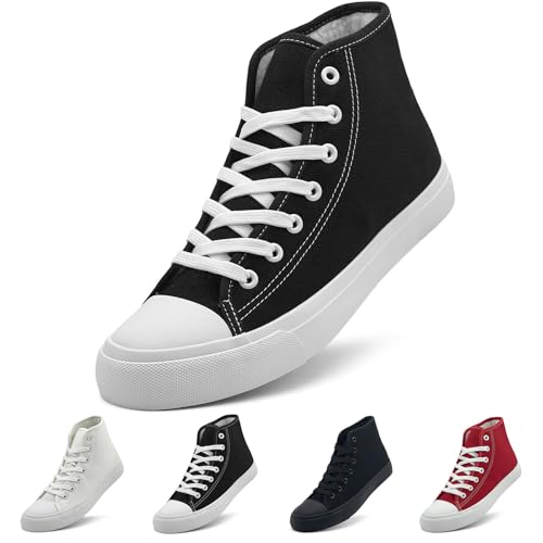 Canvas Schuhe für Frauen Männer Sneaker Winter Plush Samt Mode High Tops Klassische Casual Tennis Laufen Gehen Schuhe Unisex von sharllen