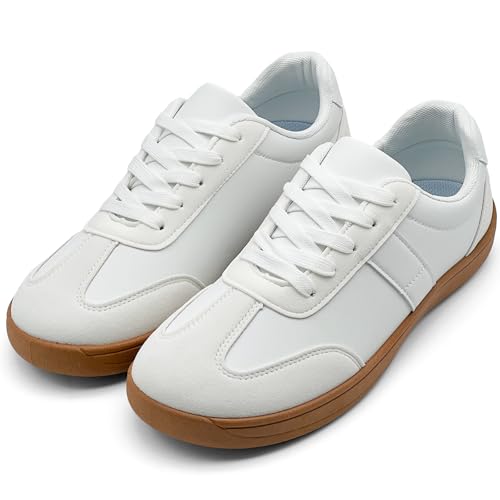 Mode Sneakers für Frauen Männer, Klassische Casual Retro Trainer Schuhe Low-Top Bequeme Atmungsaktive Walking Flache Tennisschuhe von sharllen