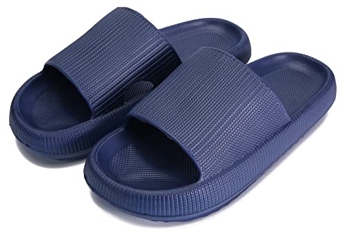 Sharllen Cloud Slides Hausschuhe Jungen Mädchen Rutschfest Hausschuhe Kinder Strand Slide Sandalen Schwarz Weiß Beige, Dunkelblau, 11.5-12.5 Little Kid von sharllen