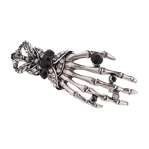 sharprepublic Brosche Skelett Hand Knoche Pin Legierung Broschen Anstecknadeln Schmuck Kleidung Anzug Nadel Anstecker für Männer - Silber von sharprepublic