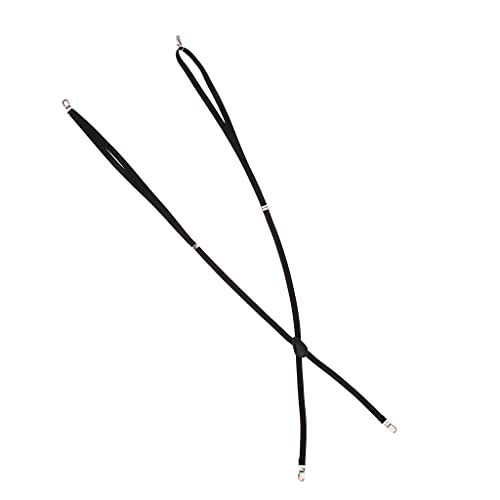 sharprepublic Frauen Männer Schwarz X Back Skinny Pants Hosenträger Hosenträger Elastic 1cm 4 Clips von sharprepublic