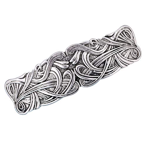 sharprepublic Vintage Keltische Haarspange Barrette Spange Klemme Mittelalter Wikinger Haarschmuck für Frauen Mädchen - Silber von sharprepublic