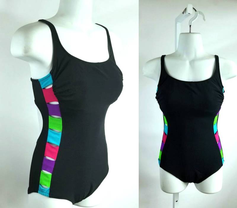 80Er Jahre Onepiece Badeanzug Schwarz Mit Neon Seite Ausschnitte Jahrgang Sirena Marke Sz S 80Er Jahre Onepiece Badeanzug Schwarz Mit Neon Seite Ausschnitte Jahrgang Sirena Marke Sz S von sheandhervintage