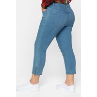 Große Größen: Schmale 7/8-Jeans mit Zipper am Saum, light blue Denim, Gr.40-58 von sheego by Joe Browns