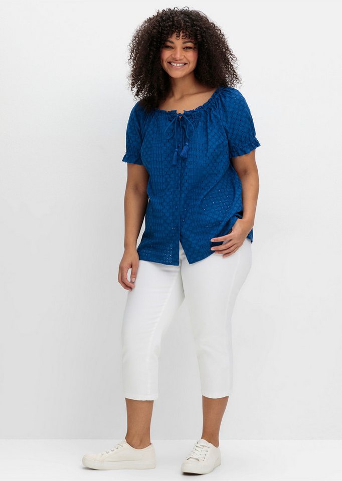sheego by Joe Browns Klassische Bluse Kurzarm-Bluse von sheego by Joe Browns