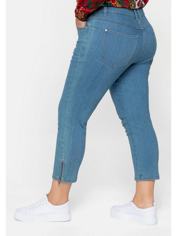 sheego by Joe Browns Stretch-Jeans Große Größen in 7/8-Länge mit Zipper am Saum von sheego by Joe Browns