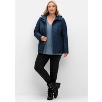 Große Größen: 3-in-1-Winterjacke mit Fleece-Innenjacke, dunkelblau, Gr.40-58 von sheego