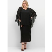 Große Größen: Abendkleid in A-Linie mit weiten Fledermausärmeln, schwarz, Gr.40-58 von sheego