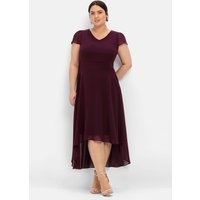 Große Größen: Abendkleid mit Flügelärmeln, aubergine, Gr.40-58 von sheego