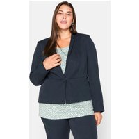 Große Größen: Blazer in Kurzform mit tiefem Reverskragen, nachtblau, Gr.40-58 von sheego