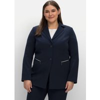 Große Größen: Blazer mit Reißverschluss-Taschen, nachtblau, Gr.40-58 von sheego