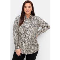 Große Größen: Bluse mit Animal-Alloverprint, aus Viskose, ecru bedruckt, Gr.40-60 von sheego