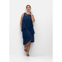 Große Größen: Cocktailkleid im Layerlook, mit Pailletten, blau, Gr.40-58 von sheego