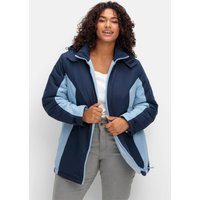 Große Größen: Funktions-Winterjacke mit Kontrastdetails, bleu-marine, Gr.40-56 von sheego