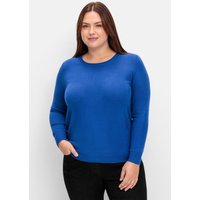 Große Größen: Pullover mit gerippten Abschlüssen, royalblau, Gr.40-56 von sheego