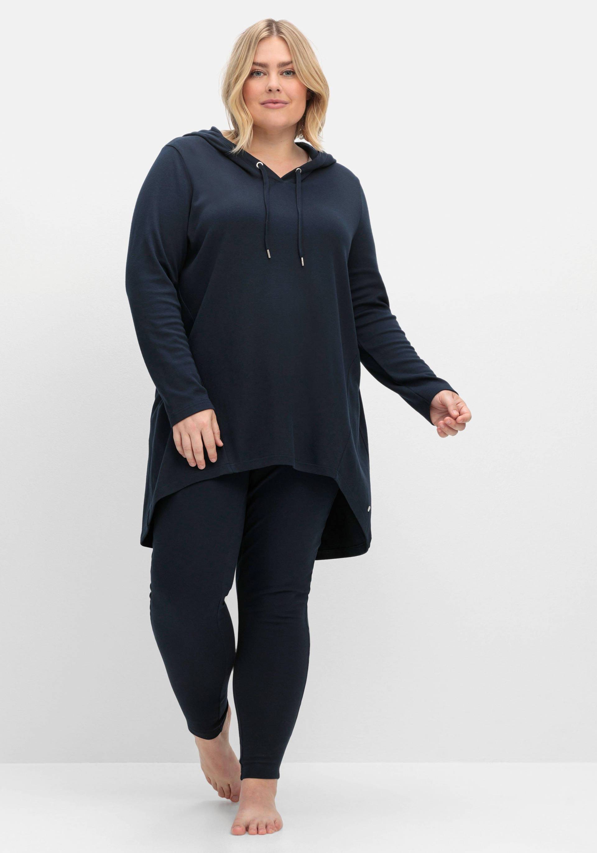 Große Größen: Set aus Longshirt und Leggings, nachtblau, Gr.40/42-60/62 von sheego