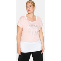 Große Größen: Set aus Funktionsshirt und Funktionstop, rosé+weiß, Gr.40-58 von sheego