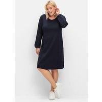 Große Größen: Shirtkleid in schwerer Qualität, mit Raffung hinten, tiefblau, Gr.40-58 von sheego