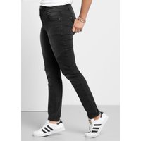 Große Größen: Skinny Power-Stretch-Jeans im Biker-Look, black Denim, Gr.20-116 von sheego