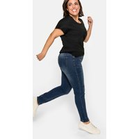 Große Größen: Skinny Stretch-Jeans mit Bodyforming-Effekt, dark blue Denim, Gr.20-116 von sheego