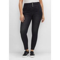 Große Größen: Super Skinny Jeans in Curvy-Schnitt ANNE, black Denim, Gr.40-58 von sheego