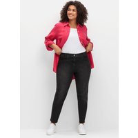 Große Größen: Ultraflexible Skinny Jeans mit Gummibund, black Denim, Gr.40-58 von sheego