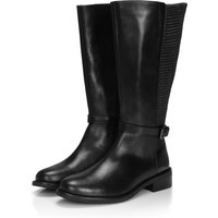 Große Größen: Weitschaftstiefel mit Zierschnalle, im Materialmix, schwarz, Gr.37-44 von sheego