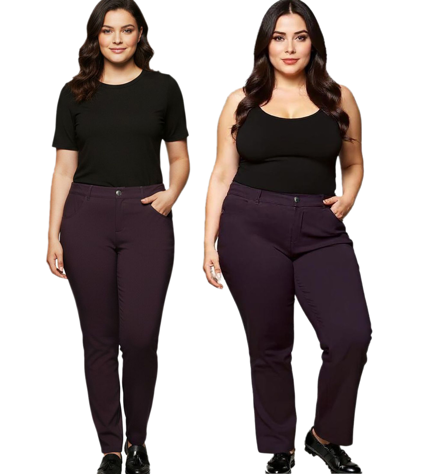 sheego Bengalin Damen Stretchhose moderne Freizeit-Hose Business-Hose Große Größen Plus-Size 13399 Weinrot in Regulärer oder Kurz-Größe von sheego