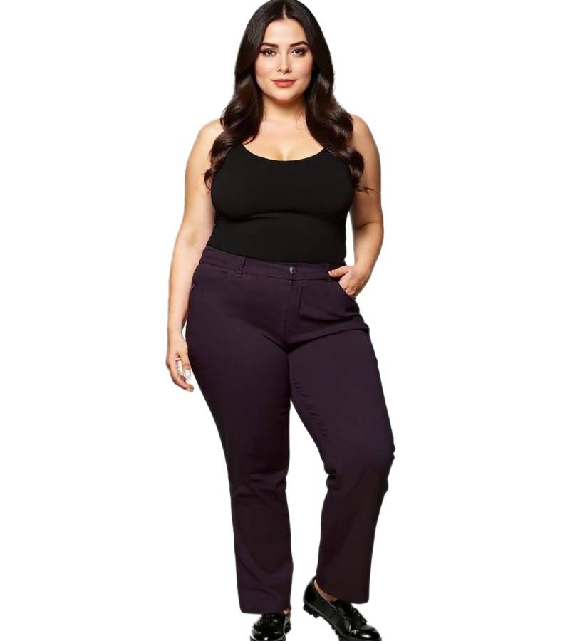 sheego Bengalin Stretchhose moderne Damen Freizeit-Hose Kurzgröße Große Größen 133991 Weinrot von sheego
