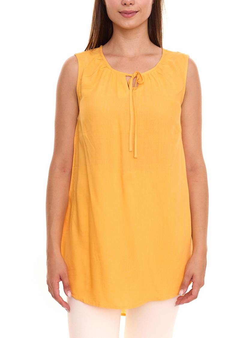 sheego Damen Blusen-Top mit Bindeband Sommer-Shirt Große Größen 34143745 Aprikot von sheego