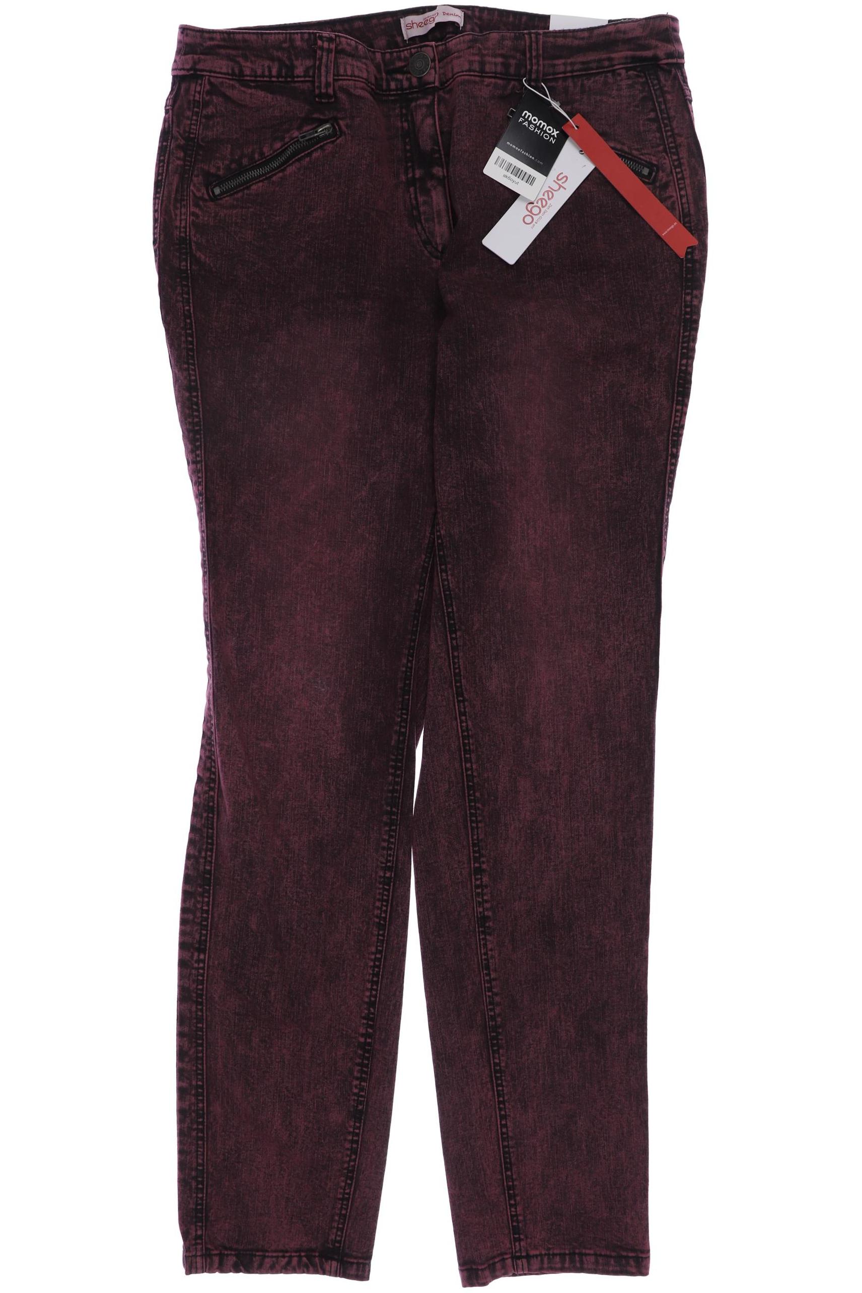 sheego Damen Jeans, bordeaux von sheego