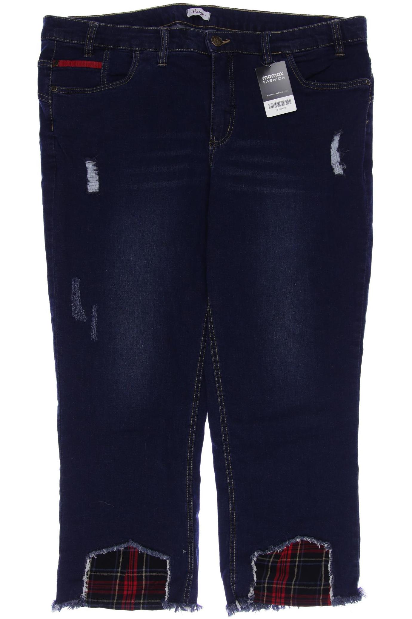 sheego Damen Jeans, marineblau, Gr. 50 von sheego