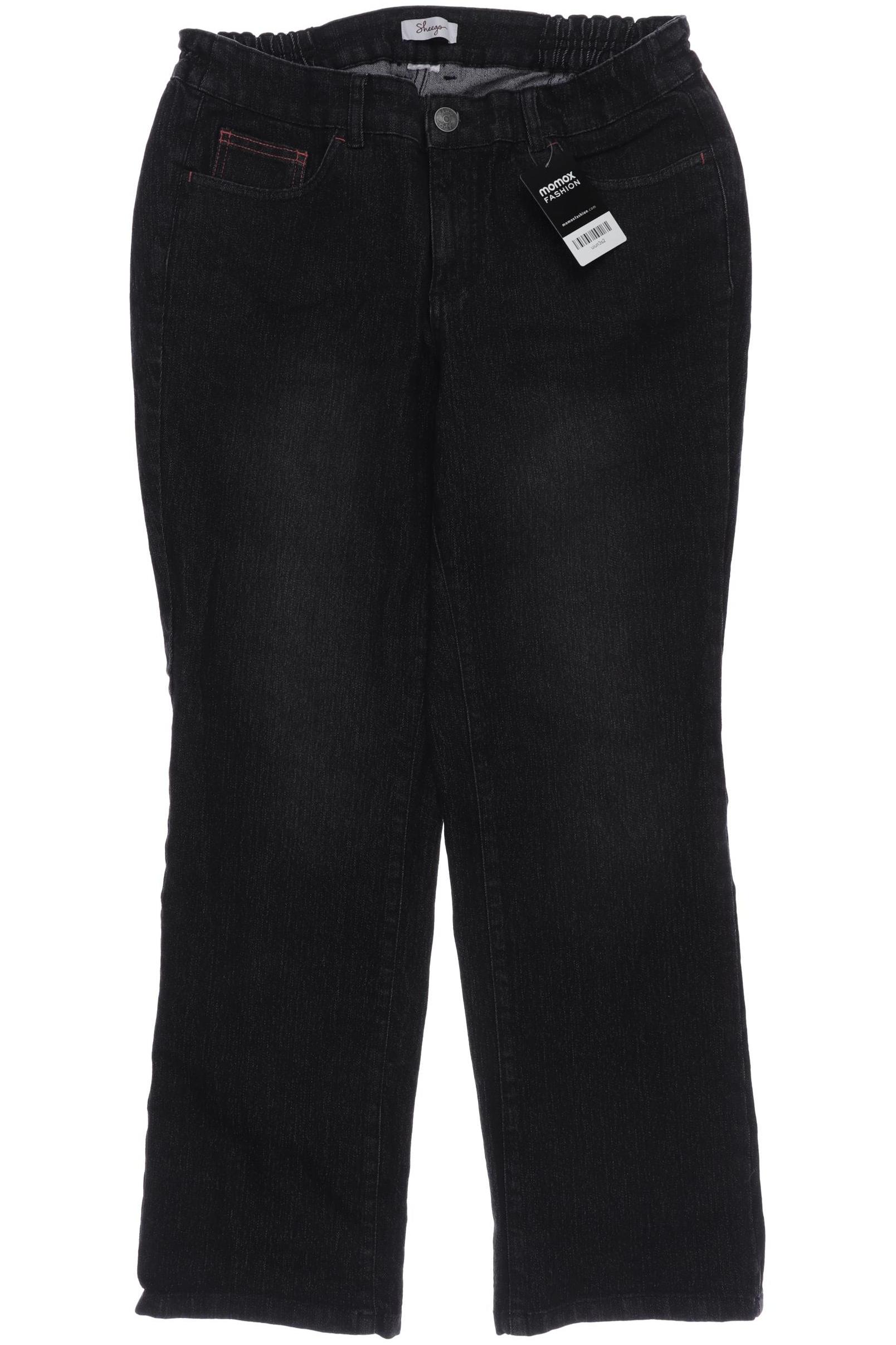 sheego Damen Jeans, schwarz von sheego