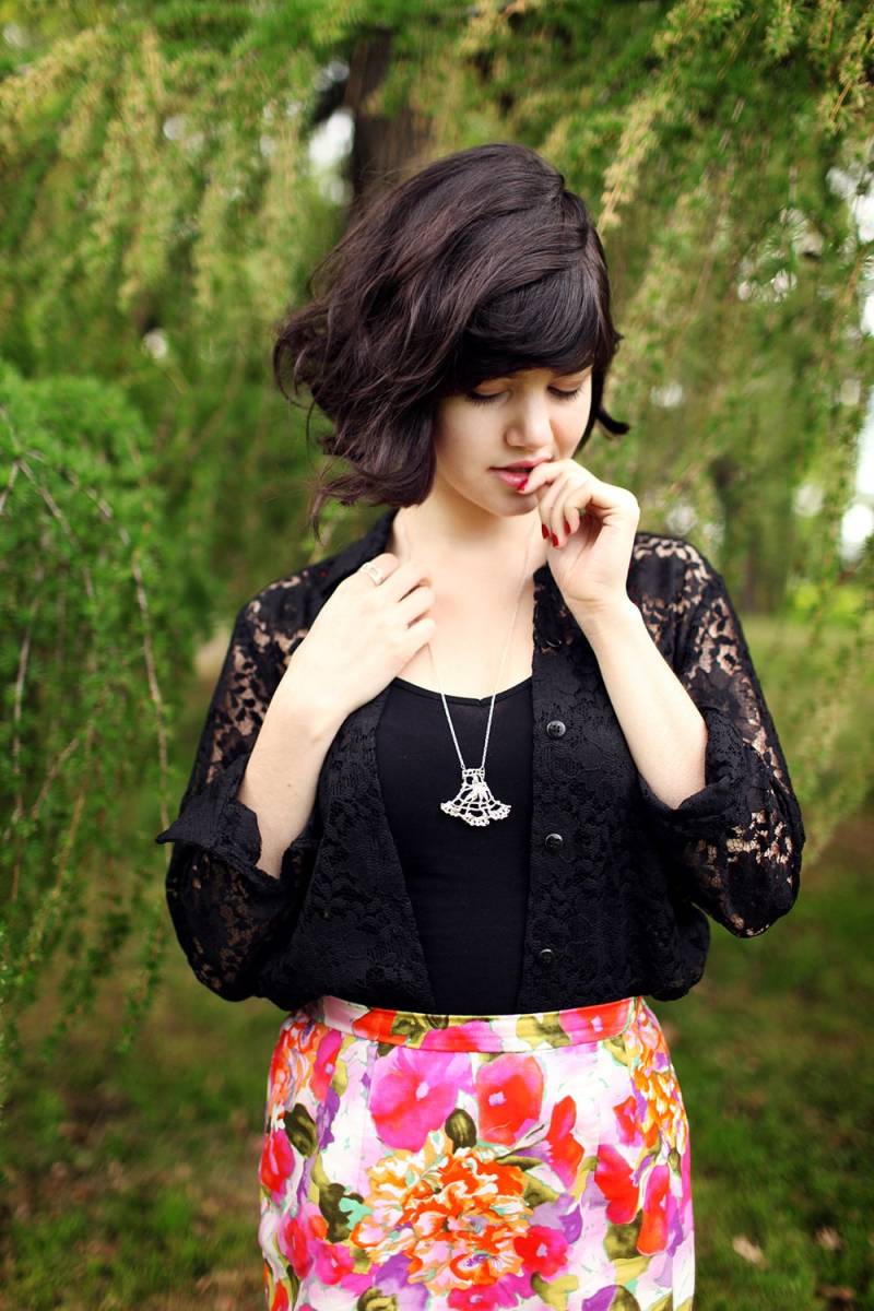 Sterling Silber Spitzen Fächer Kette Lange Boho Vintage Style von sheenajewellery