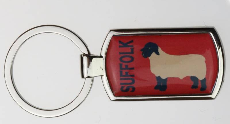 Suffolk Schaf Schlüsselanhänger Edelstahl Bauer Geschenk Suffolk Schaf Schlüsselanhänger Edelstahl Bauer Geschenk von sheepsbreath