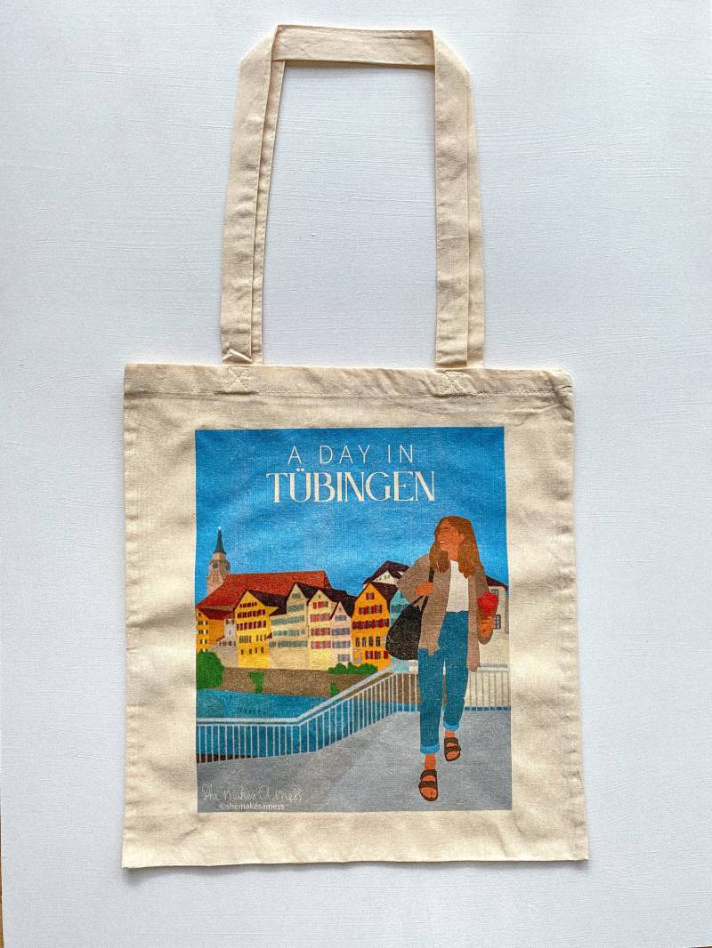 Baumwolltasche in Tübingen | Ein Tag in Tübingen Tragetasche Geschenk-Idee Für Tübingen-Liebhaberinnen A Day Baumwolltasche in Tübingen | Ein Tag in Tübingen Tragetasche Geschenk-Idee Für Tübingen-Liebhaberinnen A Day von shemakesamess