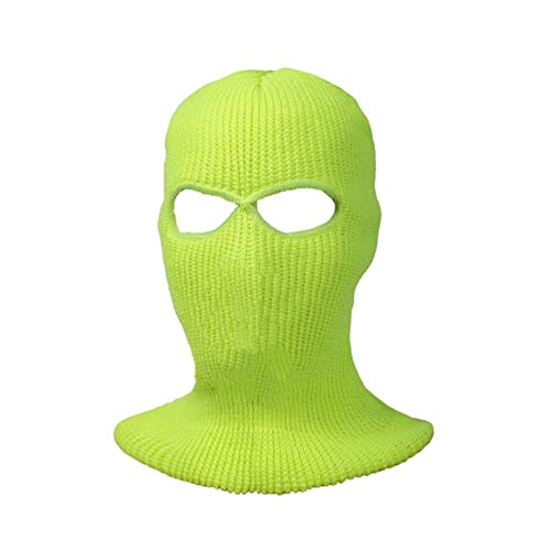 Unisex-Maske Three-Loch Balaclava Gestrickte Gesichtsmaske Outdoor-Sport Skimasken Warme Hauben Vollgesichtsmaske Ski Gesichtsschutz Outdoor Clear Mask Kopfhaube (One Size,Double Hole 5) von shengli