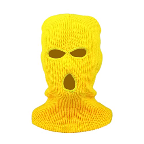 shengli Unisex-Maske Three-Loch Balaclava Gestrickte Gesichtsmaske Outdoor-Sport Skimasken Warme Hauben Vollgesichtsmaske Ski Gesichtsschutz Outdoor Clear Mask Kopfhaube (One Size,Three Holes 5) von shengli