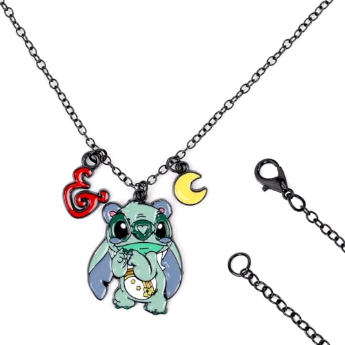 Neue Stich Halskette, niedliche Cartoon Stich Anhänger Choker Halskette für Mädchen, Legierung Stich Halskette Stich Schmuck Geschenke für Familie Frauen, Freund, Tochter, Nichte (C) von shengo