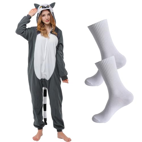 shengo Plüsch Pyjamas Unisex Pyjamas Tier Pyjamas Jumpsuit, Onesie Einteiler Dinosaurier Tier Kostüm, Damen Männer Karneval Nachtwäsche Halloween Weihnachtskostüm von shengo